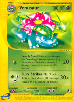Venusaur z edície Expedition Base Set, karta č.67