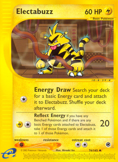 Electabuzz z edície Expedition Base Set, karta č.76