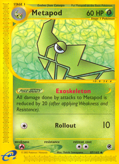 Metapod z edície Expedition Base Set, karta č.87