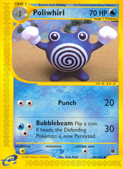 Poliwhirl z edície Expedition Base Set, karta č.89