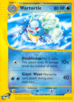 Wartortle z edície Expedition Base Set, karta č.92