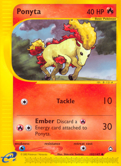 Ponyta z edície Aquapolis, karta č.102
