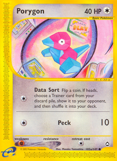 Porygon z edície Aquapolis, karta č.103