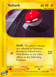 Voltorb z edície Aquapolis, karta č.115
