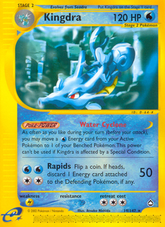 Kingdra z edície Aquapolis, karta č.19