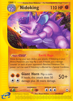 Nidoking z edície Aquapolis, karta č.24