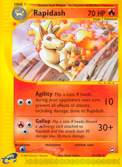 Rapidash z edície Aquapolis, karta č.31