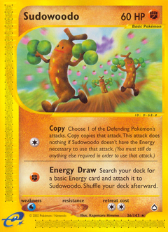 Sudowoodo z edície Aquapolis, karta č.36