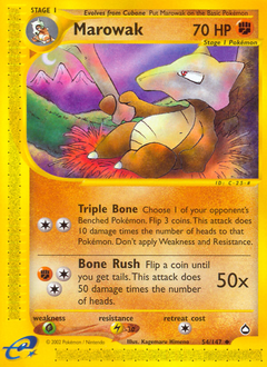 Marowak z edície Aquapolis, karta č.54