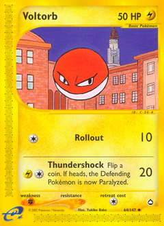 Voltorb z edície Aquapolis, karta č.64