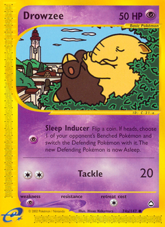 Drowzee z edície Aquapolis, karta č.74