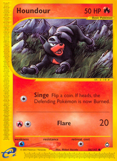 Houndour z edície Aquapolis, karta č.86