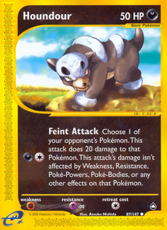 Houndour z edície Aquapolis, karta č.87