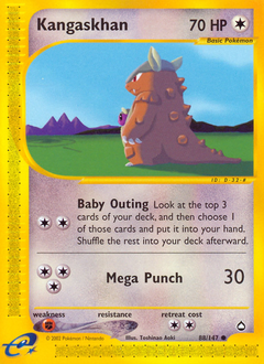 Kangaskhan z edície Aquapolis, karta č.88