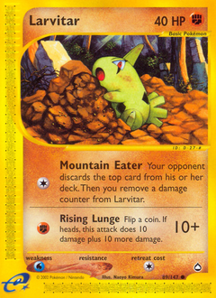 Larvitar z edície Aquapolis, karta č.89