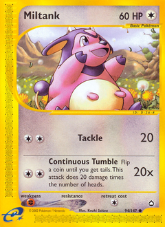 Miltank z edície Aquapolis, karta č.94