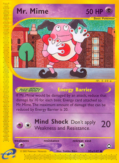 Mr. Mime z edície Aquapolis, karta č.95