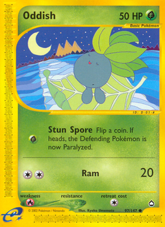 Oddish z edície Aquapolis, karta č.97