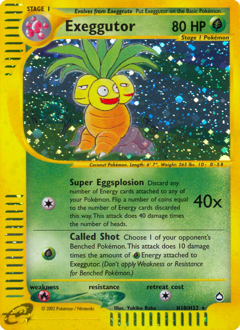 Exeggutor, ukážková karta
