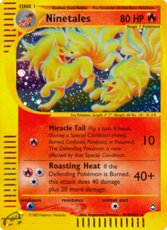 Ninetales z edície Aquapolis, karta č.H19