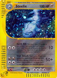 Steelix z edície Aquapolis, karta č.H23