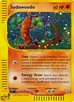 Sudowoodo z edície Aquapolis, karta č.H24