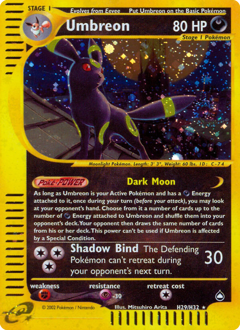 Umbreon z edície Aquapolis, karta č.H29