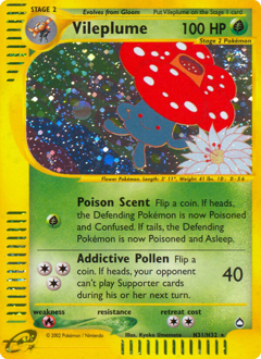 Vileplume z edície Aquapolis, karta č.H31
