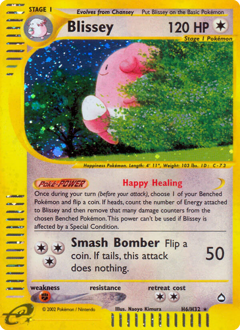 Blissey z edície Aquapolis, karta č.H6