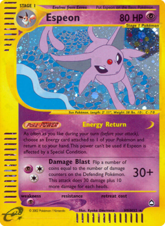 Espeon z edície Aquapolis, karta č.H9