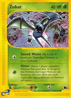 Zubat z edície Skyridge, karta č.117