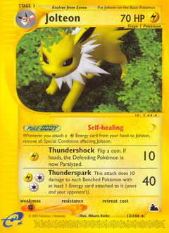 Jolteon z edície Skyridge, karta č.13