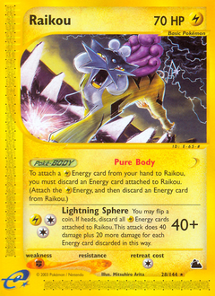 Raikou z edície Skyridge, karta č.28