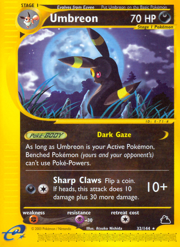 Umbreon z edície Skyridge, karta č.32
