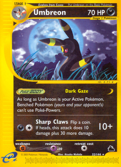 Umbreon z edície Skyridge, karta č.32