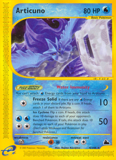Articuno z edície Skyridge, karta č.4