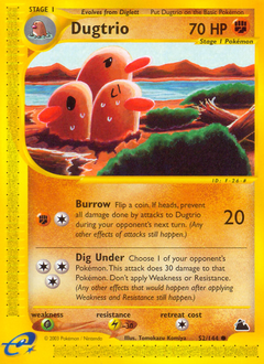 Dugtrio z edície Skyridge, karta č.52