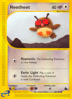 Hoothoot z edície Skyridge, karta č.65