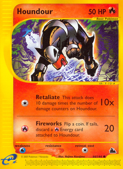 Houndour z edície Skyridge, karta č.66