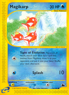 Magikarp z edície Skyridge, karta č.75