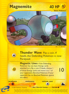 Magnemite z edície Skyridge, karta č.76