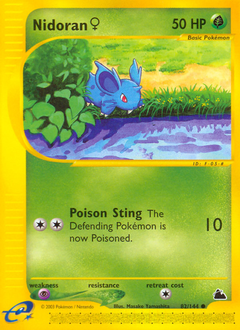Nidoran ♀ z edície Skyridge, karta č.82