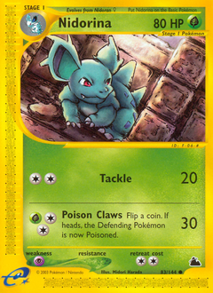 Nidorina, ukážková karta