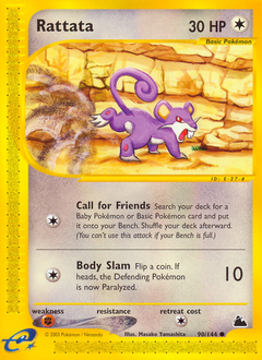 Rattata z edície Skyridge, karta č.90