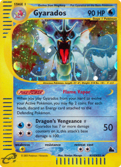 Gyarados z edície Skyridge, karta č.H10
