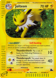 Jolteon z edície Skyridge, karta č.H12