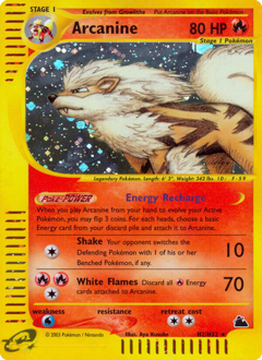 Arcanine z edície Skyridge, karta č.H2