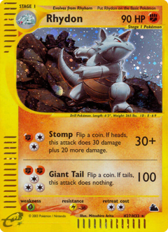 Rhydon, ukážková karta