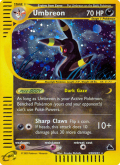 Umbreon z edície Skyridge, karta č.H30