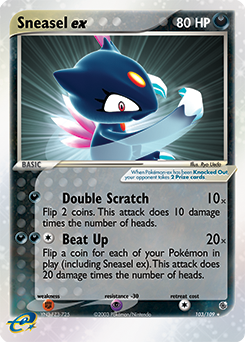 Sneasel ex z edície Ruby & Sapphire, karta č.103